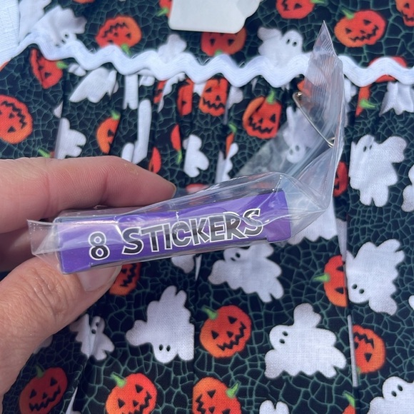 Preemie or doll dress with stickers - Picture 4 of 4